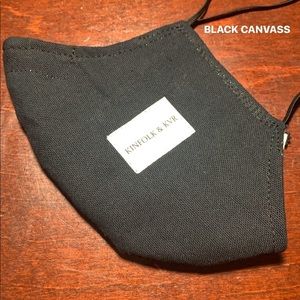 Washable Black Face Mask with Filter Pocket